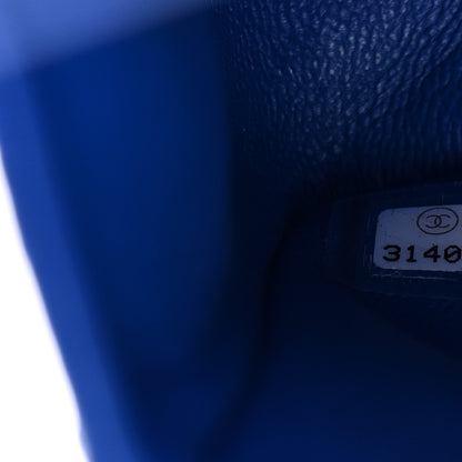 Chanel Caviar Chevron Quilted Small Double Flap Blue 7 of 10