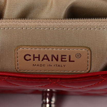 Chanel Patent Quilted Small Coco Boy Flap Red 6 of 11