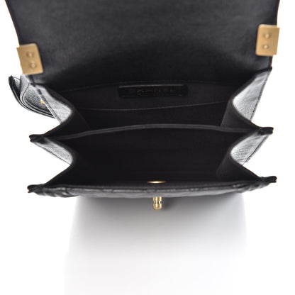 Chanel Caviar Quilted North South Boy Flap Black 5 of 8