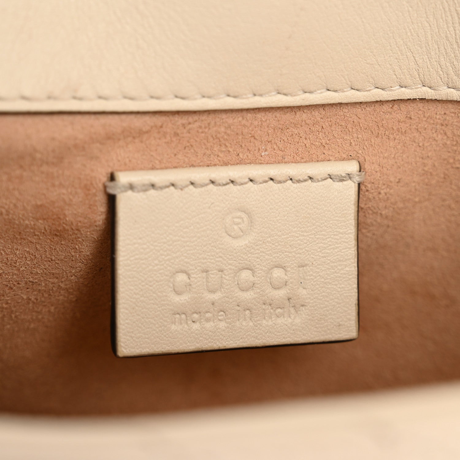 Gucci Calfskin Matelasse Super Mini GG Marmont Shoulder Bag White 6 of 15