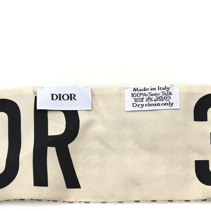 Christian Dior Silk 30 Montaigne Mitzah Scarf Black White 3 of 4