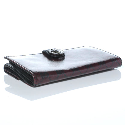 Gucci Crystal Monogram Hysteria Continental Wallet Light Cherry Black 4 of 8