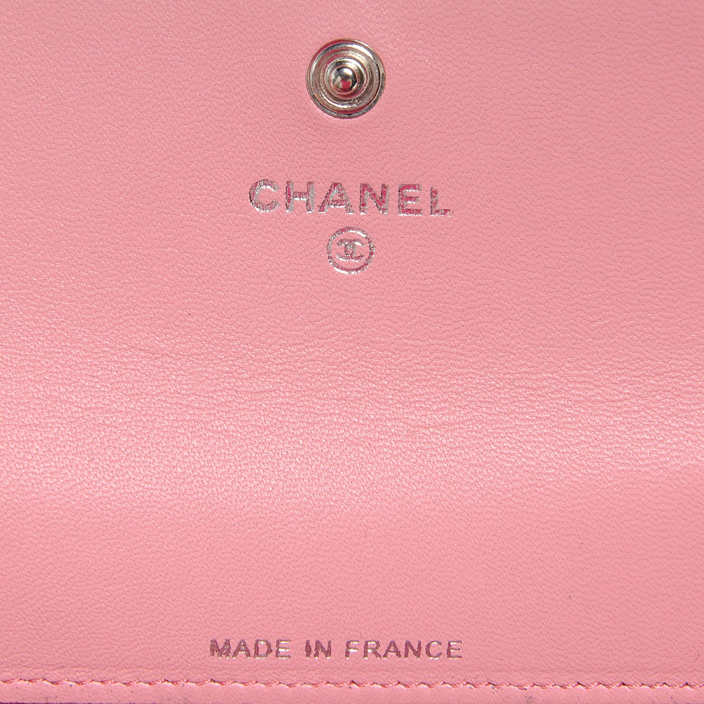 Lambskin Camellia Coin Purse Pink