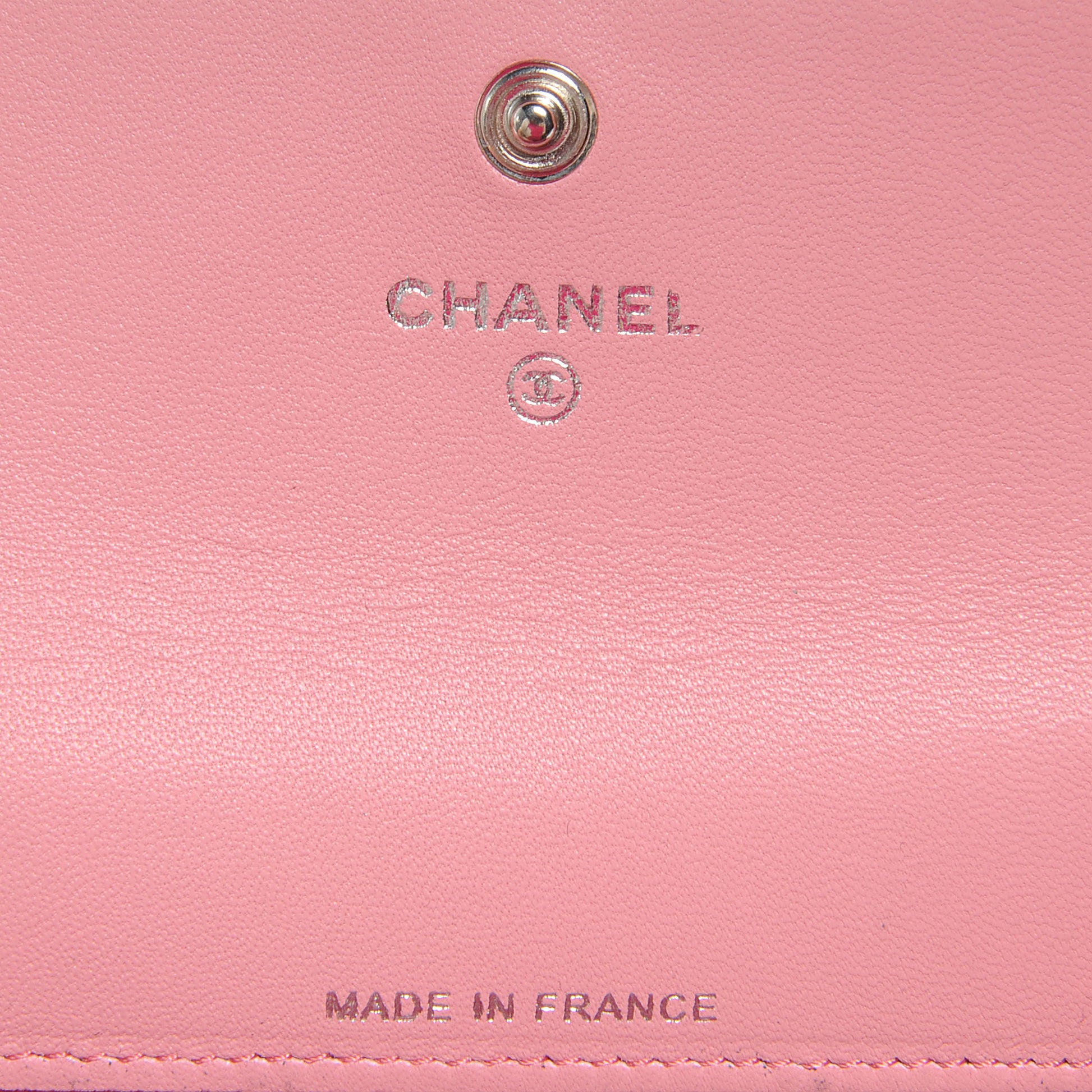 Chanel Lambskin Camellia Coin Purse Pink 7 of 9