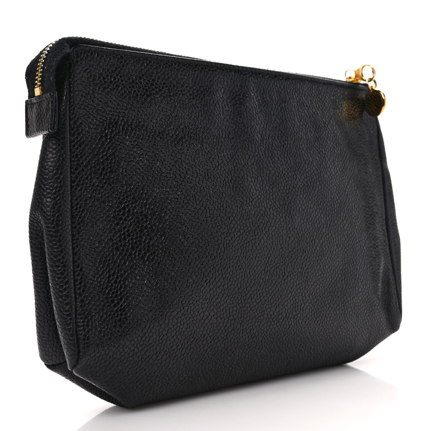 Chanel Caviar Timeless CC Cosmetic Pouch Bag Black 3 of 7