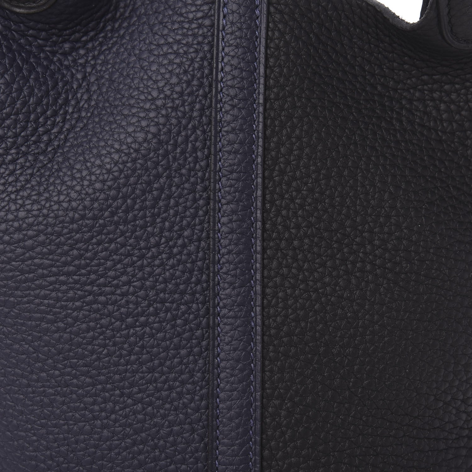 Hermes Taurillon Clemence Casaque Picotin Lock 18 PM Blue Nuit Black Bleu Frida 10 of 12