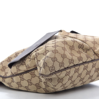 Gucci Monogram Web Medium Double Pocket Messenger Bag Dark Brown 6 of 9