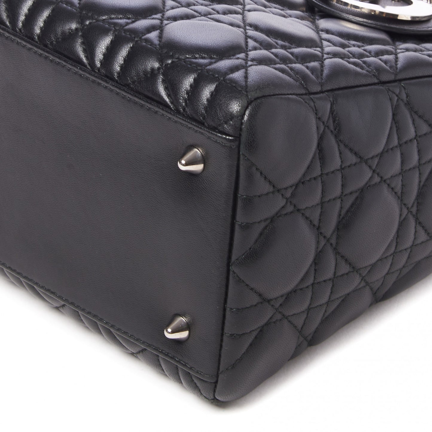 Lambskin Cannage Medium Lady Dior Black
