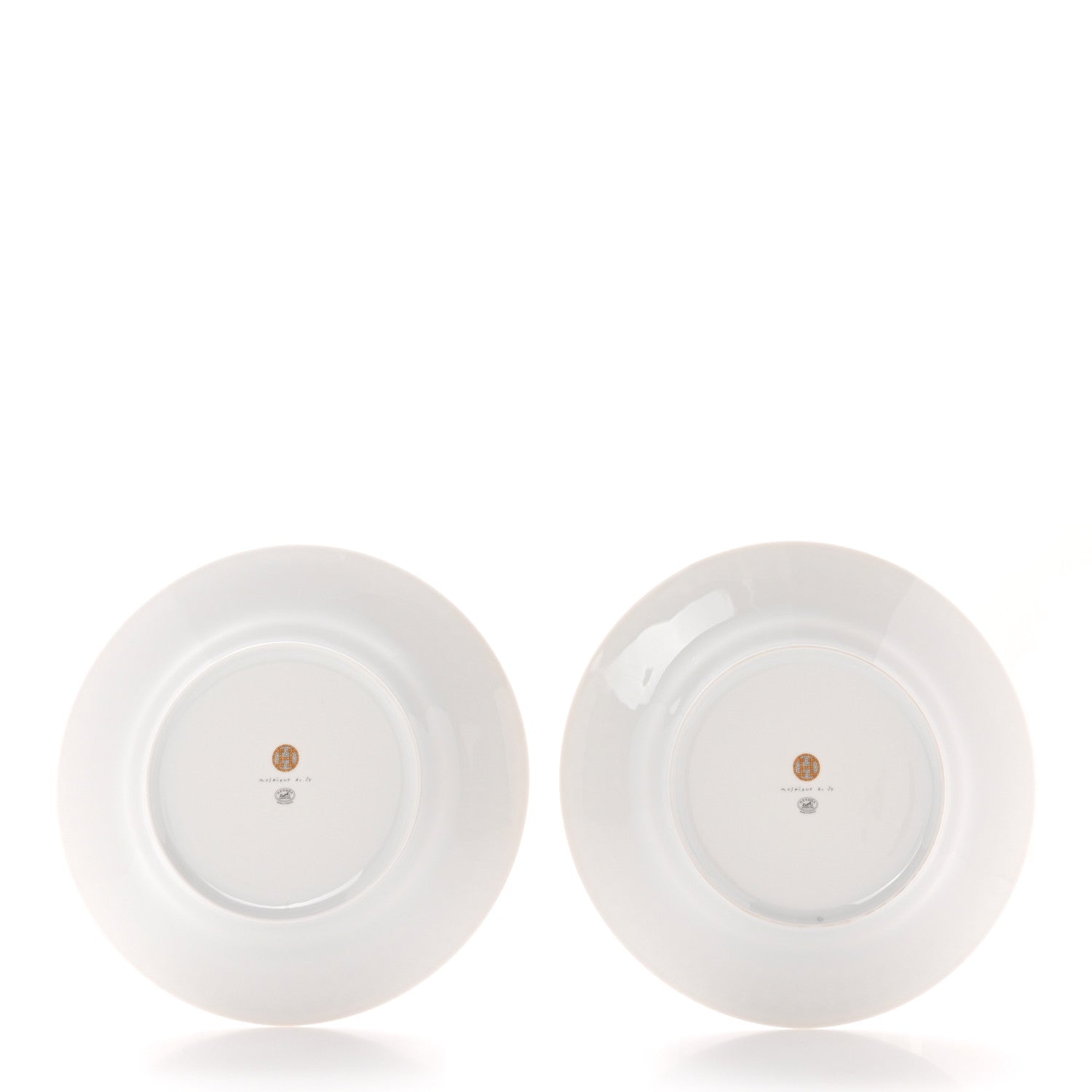 Hermes Porcelain Mosaique Au 24 Gold Dinner Plate Set of 2 3 of 7