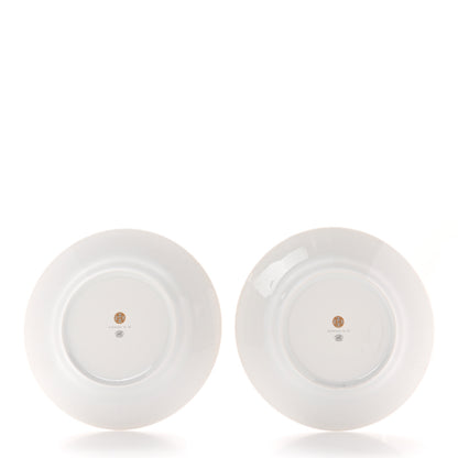 Hermes Porcelain Mosaique Au 24 Gold Dinner Plate Set of 2 3 of 7