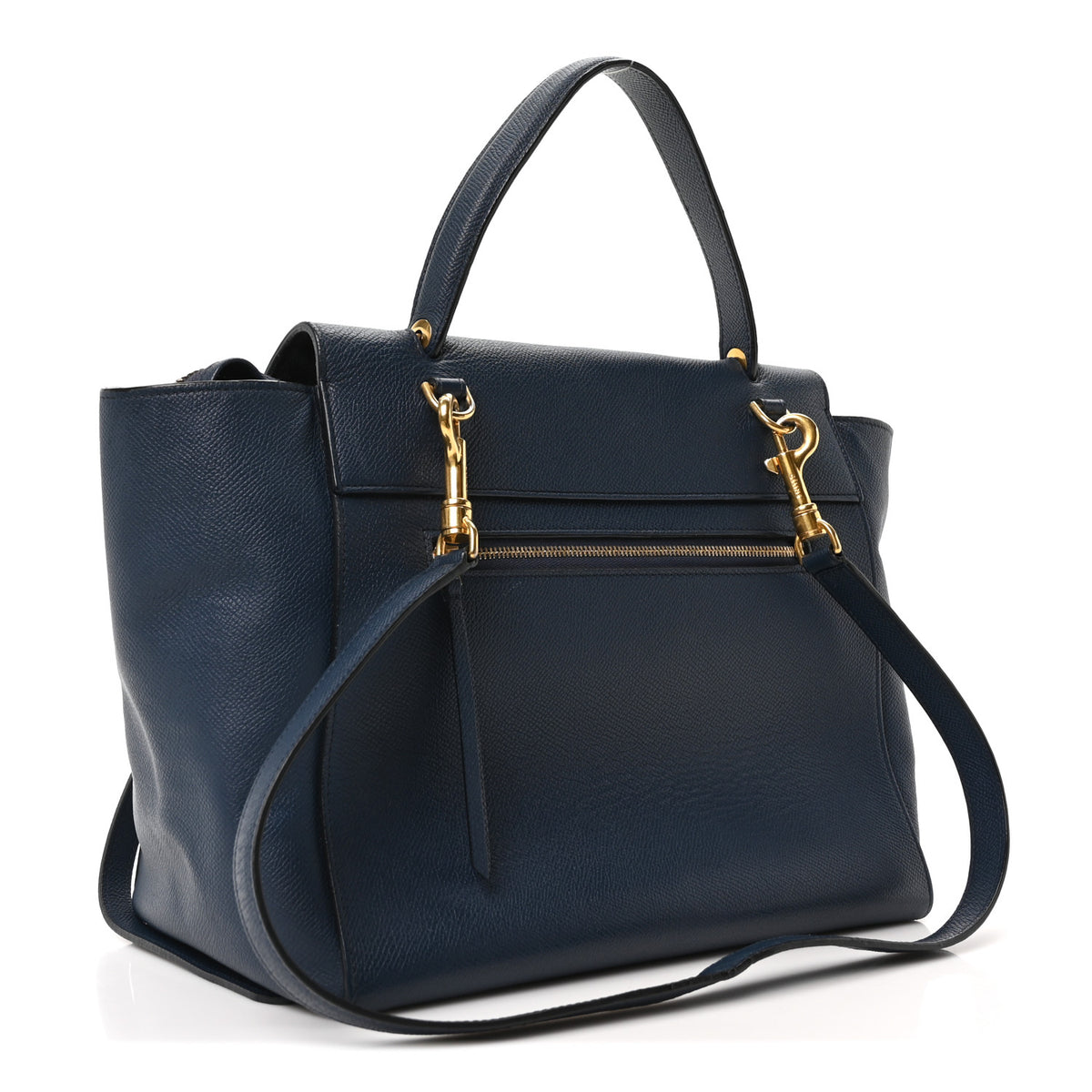 CELINE Handbag Belt Bag 2-Way Shoulder Leather Women\'s Blue CELINE Nano Belt Embossed Leather Shoulder Bag Blue main image 4
