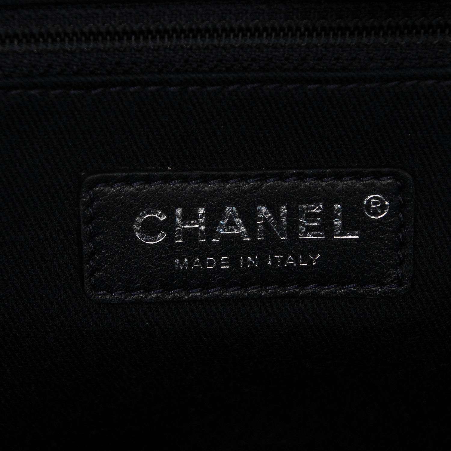 Chanel Canvas Large Deauville Tote Dark Blue 7 of 8