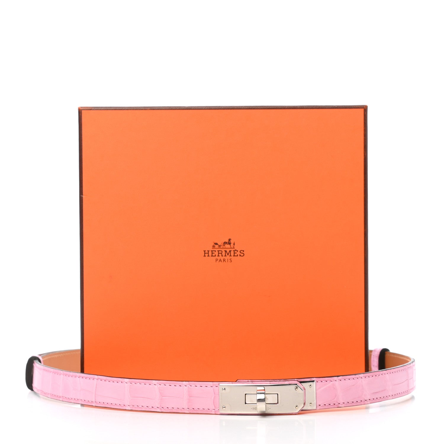 Hermes Matte Alligator Kelly Belt 5P Pink 4 of 4