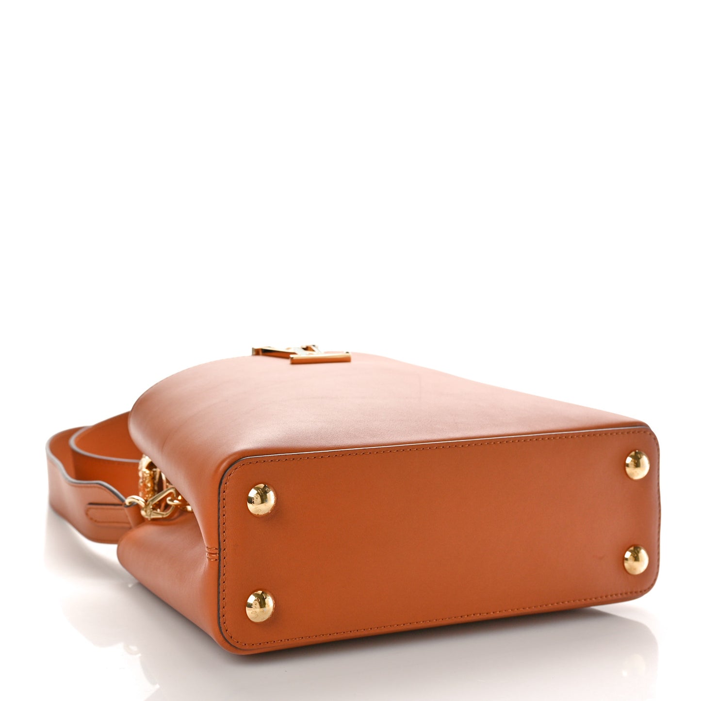 Calfskin Bolsa Capucines BB Caramel
