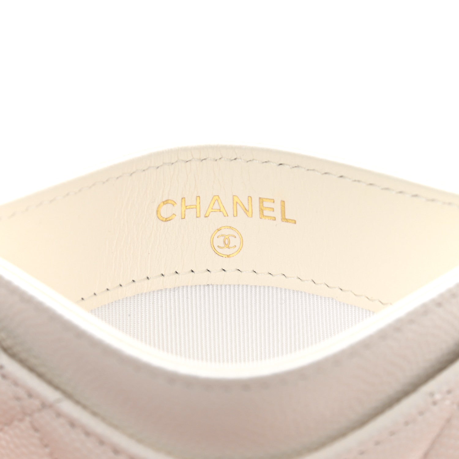 Chanel Caviar Quilted Card Holder White 6 of 9