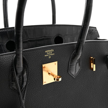 Hermes Togo Matte Alligator Birkin Touch 30 Black 6 of 11