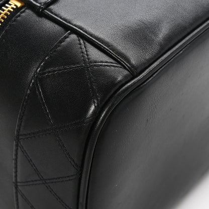 Chanel Lambskin Vanity Cosmetic Case Black 10 of 13
