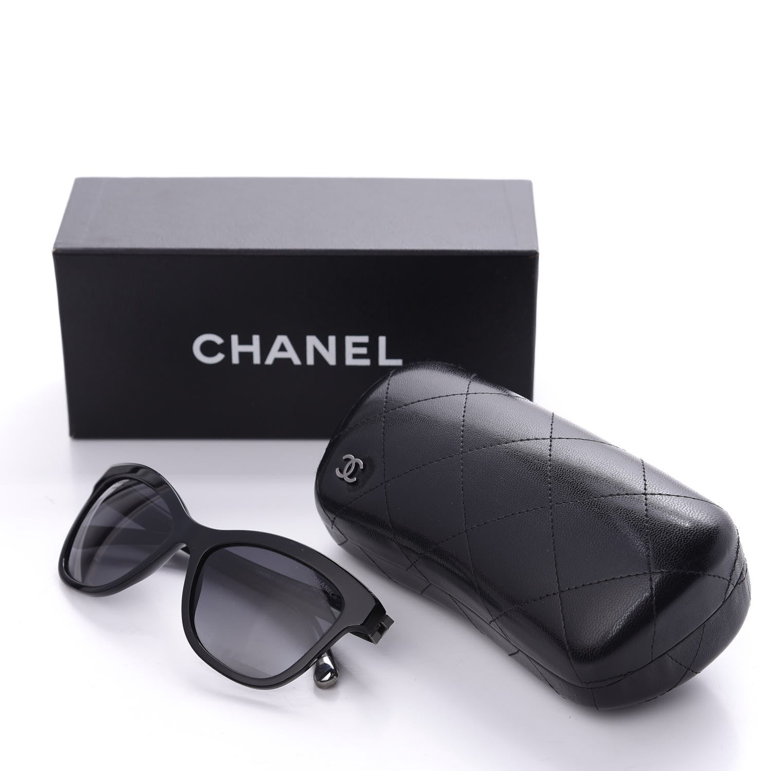 Chanel Polarized CC Cat Eye Sunglasses 5330 Black 9 of 9