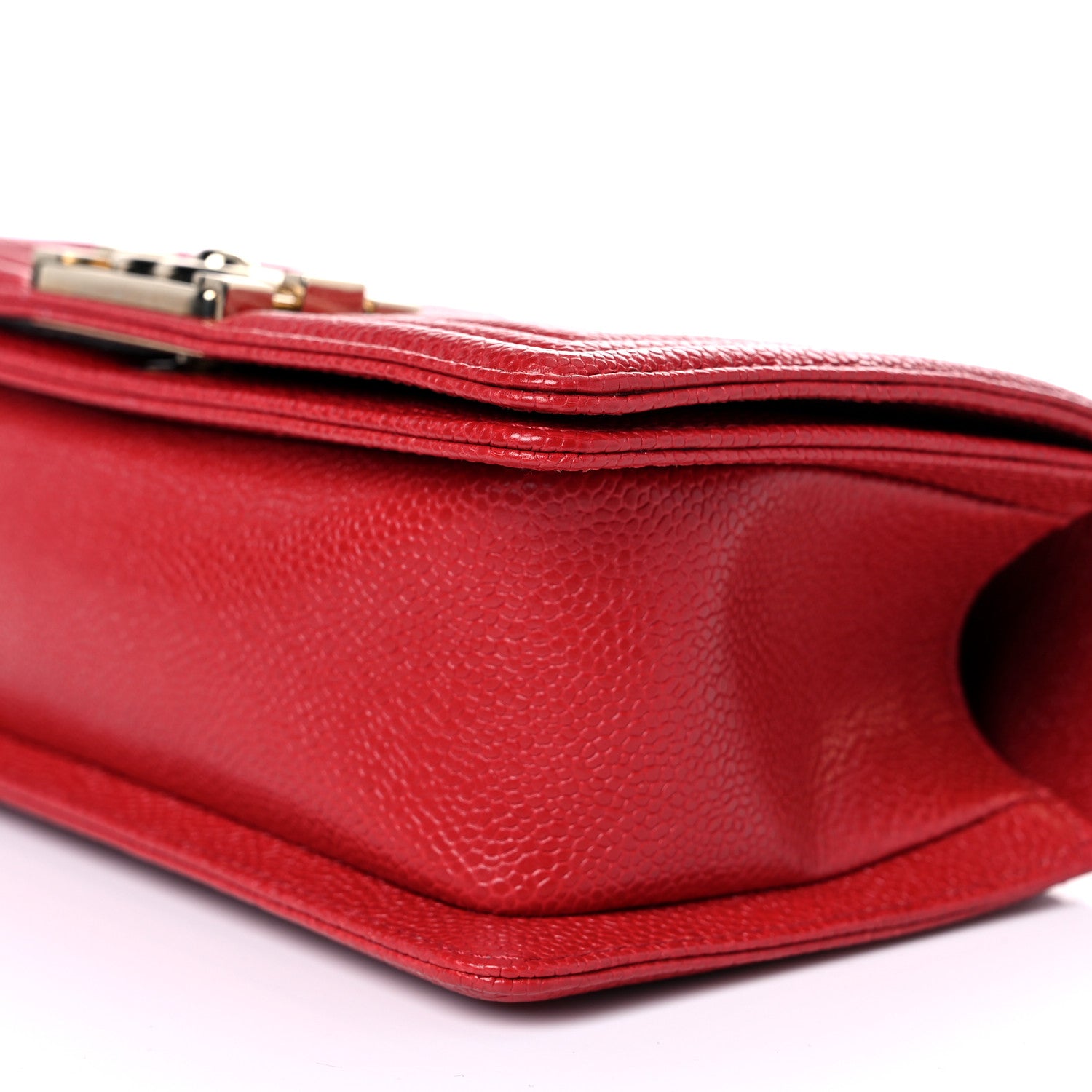 Chanel Caviar Quilted Small Boy Flap Dark Red 9 of 10