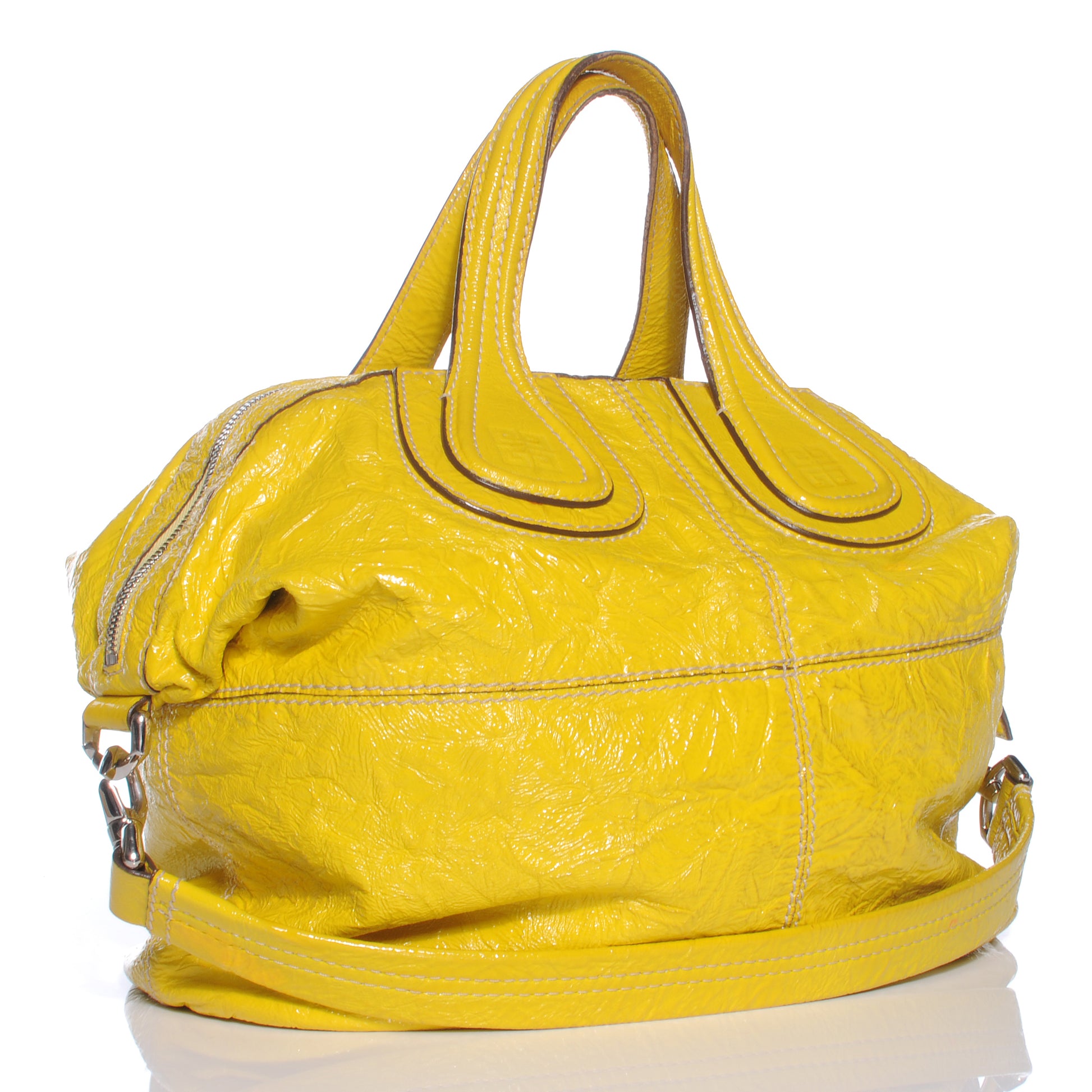 Givenchy Crinkled Patent Leather Medium Nightingale Yellow 4 of 8