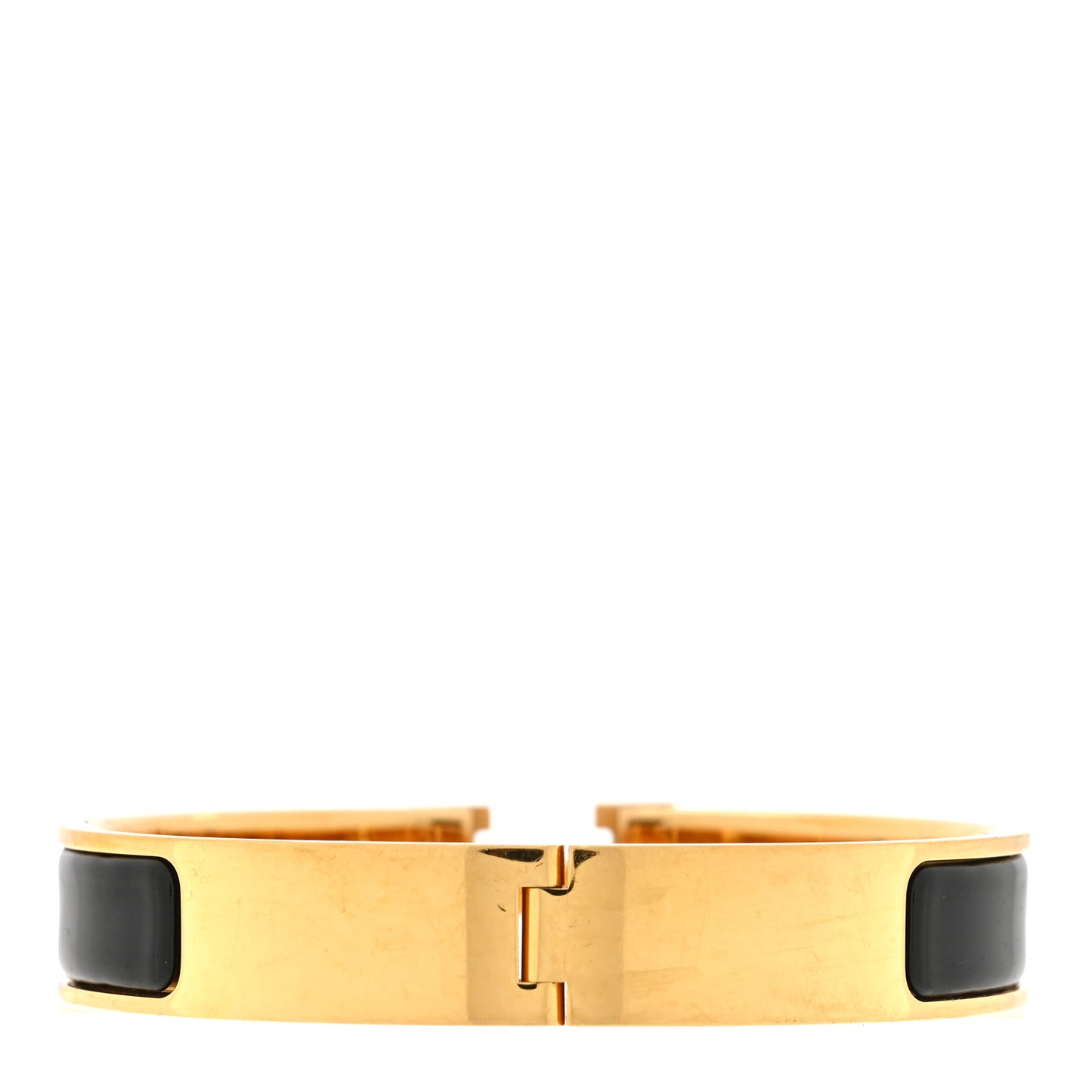 Enamel Narrow Clic Clac H Bracelet PM Black