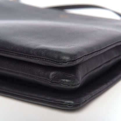 Celine Lambskin Small Trio Crossbody Bag Black 10 of 15