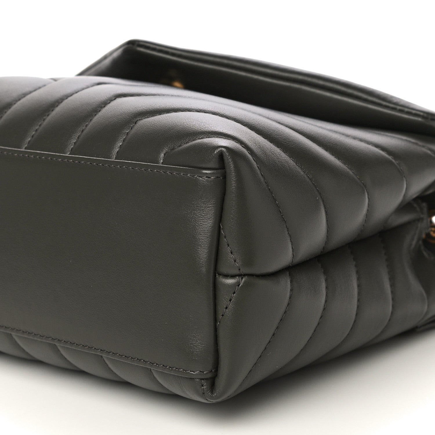 Saint Laurent Calfskin Y Quilted Monogram Small Loulou Chain Satchel Pebble 9 of 12