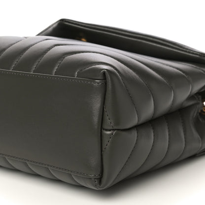 Saint Laurent Calfskin Y Quilted Monogram Small Loulou Chain Satchel Pebble 9 of 12