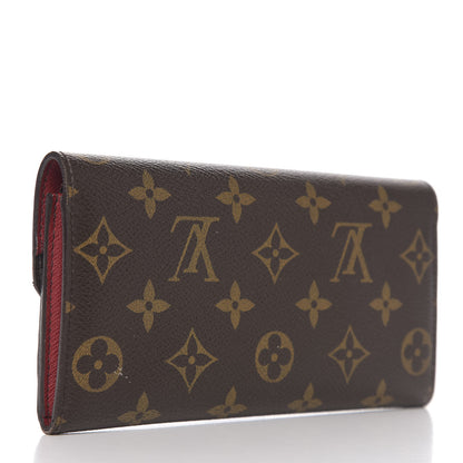 Louis Vuitton Monogram Emilie Wallet Red 3 of 10