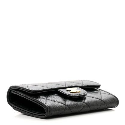 Chanel Caviar Quilted Flap Card Holder Wallet Black 4 of 9