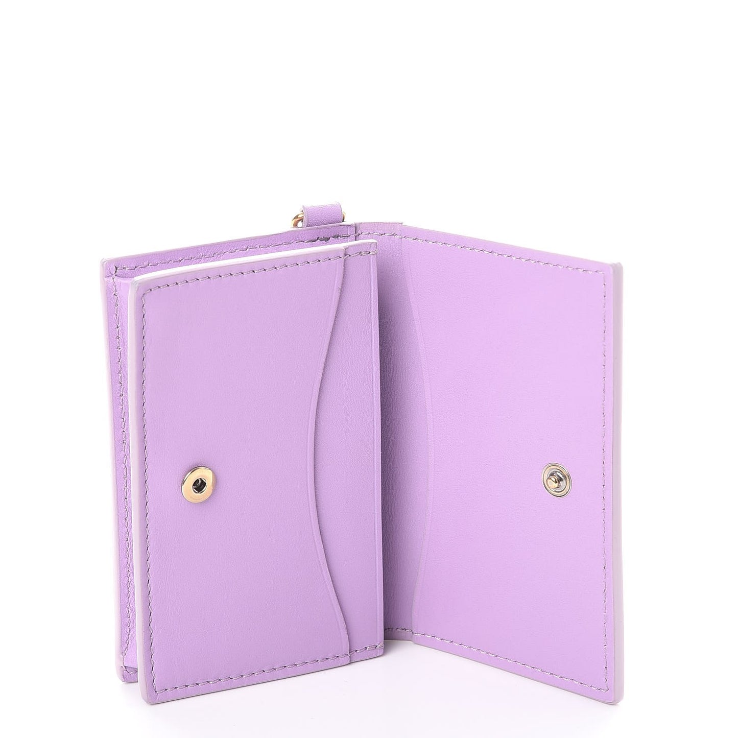 Calfskin Flower Barocco Coin Pouch Violet
