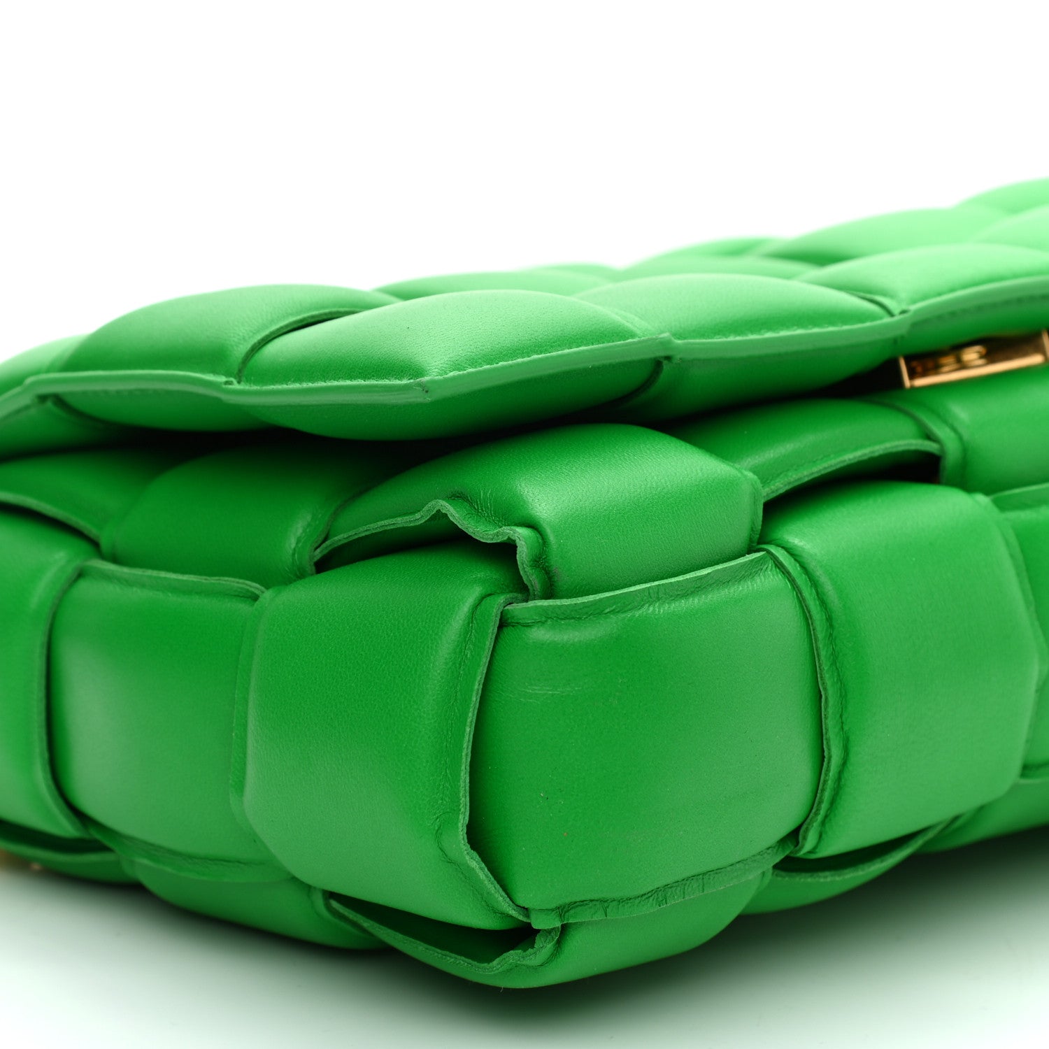 Bottega Veneta Lambskin Maxi Intreccio Padded Chain Cassette Crossbody Bag Parakeet 7 of 8