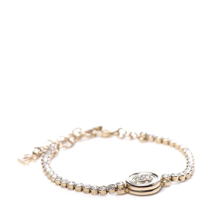 Chanel Crystal CC Chain Bracelet Gold 1 of 5