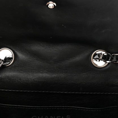 Chanel Patent Quilted Chevron Cutaway Flap Bag Black 11 of 14