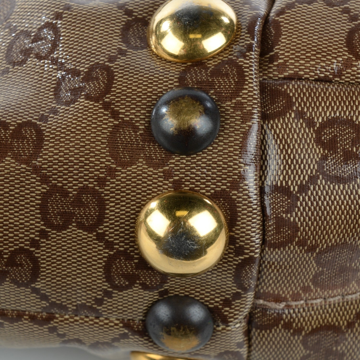 Gucci Crystal Monogram Large Babouska Tote Dark Brown 8 of 10