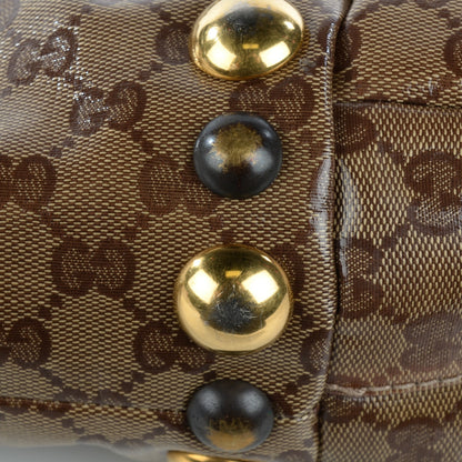 Gucci Crystal Monogram Large Babouska Tote Dark Brown 8 of 10