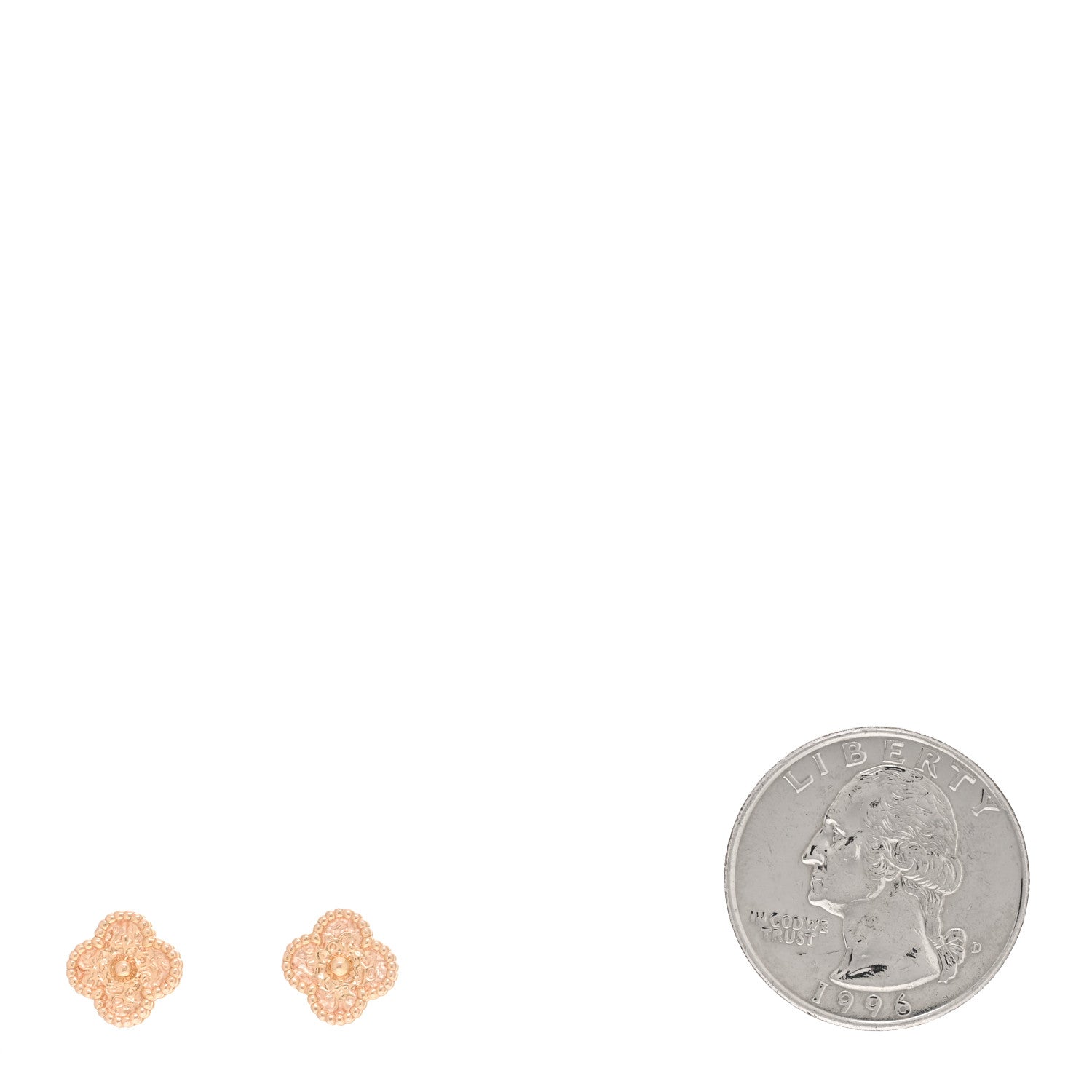 Van Cleef & Arpels 18K Rose Gold Sweet Alhambra Earrings 2 of 5