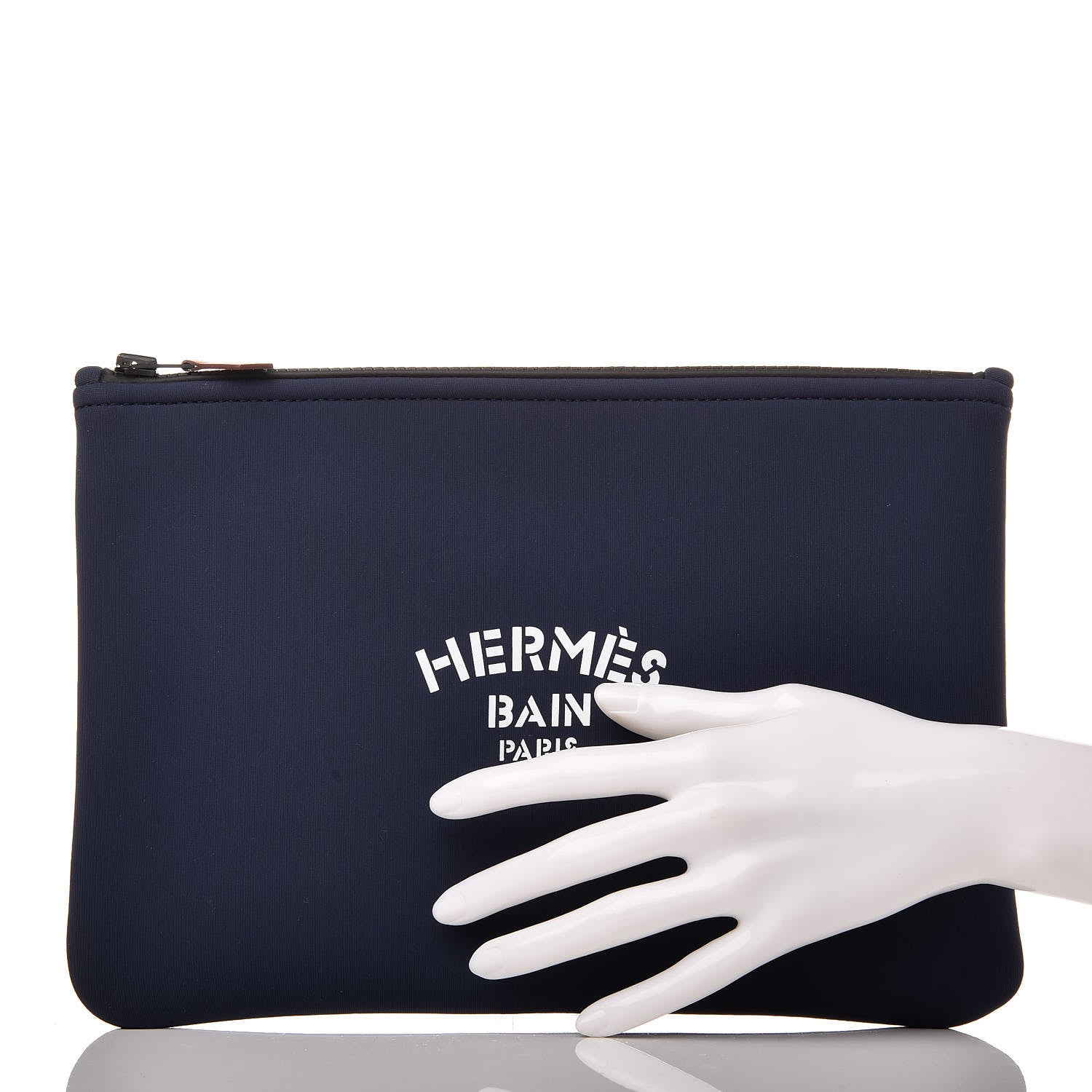 Hermes Neobain Polymide Eltane MM Flat Beach Case Bleu 2 of 8