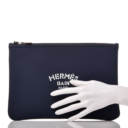 Hermes Neobain Polymide Eltane MM Flat Beach Case Bleu 2 of 8