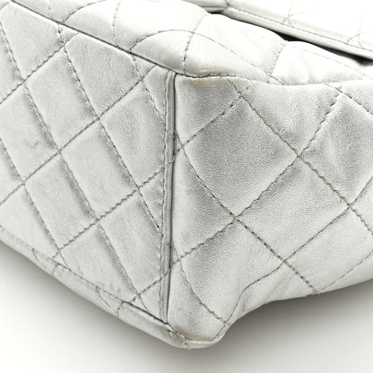 Chanel Metallic Lambskin Quilted Maxi Single Flap Silver 9 of 10