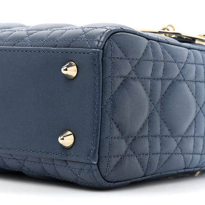 Christian Dior Lambskin Cannage Gradient Small My ABCDior Lady Dior Indigo Blue 8 of 12
