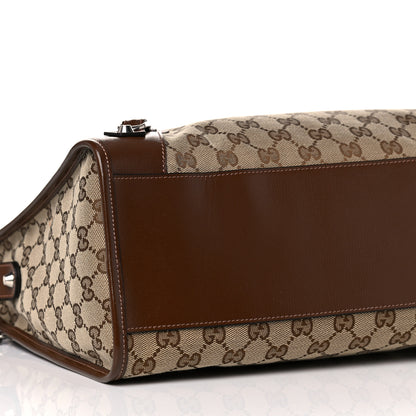 Balenciaga X GUCCI GG Monogram Azalea Calfskin Neo Classic Silver Hardware Medium City Beige Ebony Brown Sugar 8 of 10