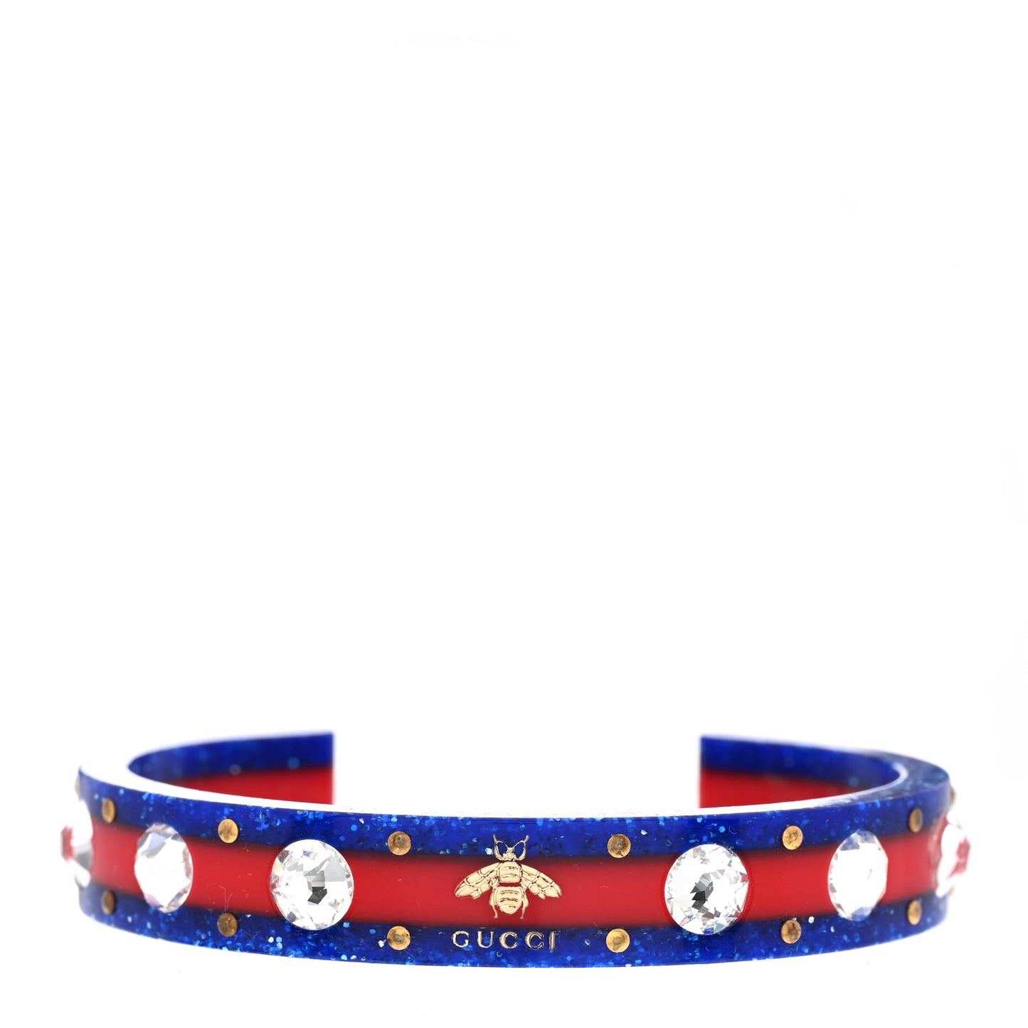 Crystal Web Cuff Blue Red