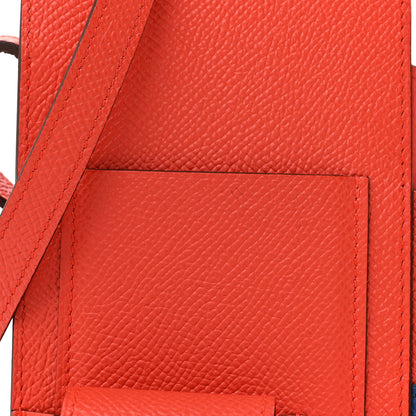 Hermes Epsom Hermesway Phone Case Capucine Bleu De France Rogue Sellier 7 of 9