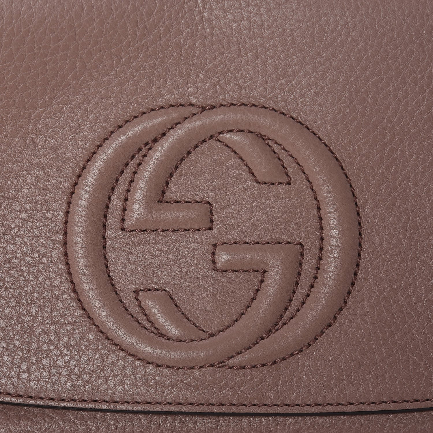 Gucci Pebbled Calfskin Medium Soho Flap Crossbody Pale Pink 8 of 10