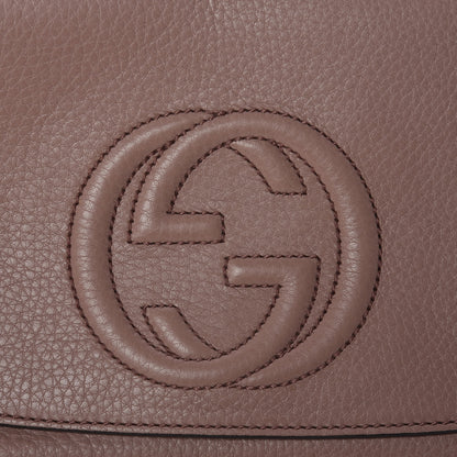Gucci Pebbled Calfskin Medium Soho Flap Crossbody Pale Pink 8 of 10