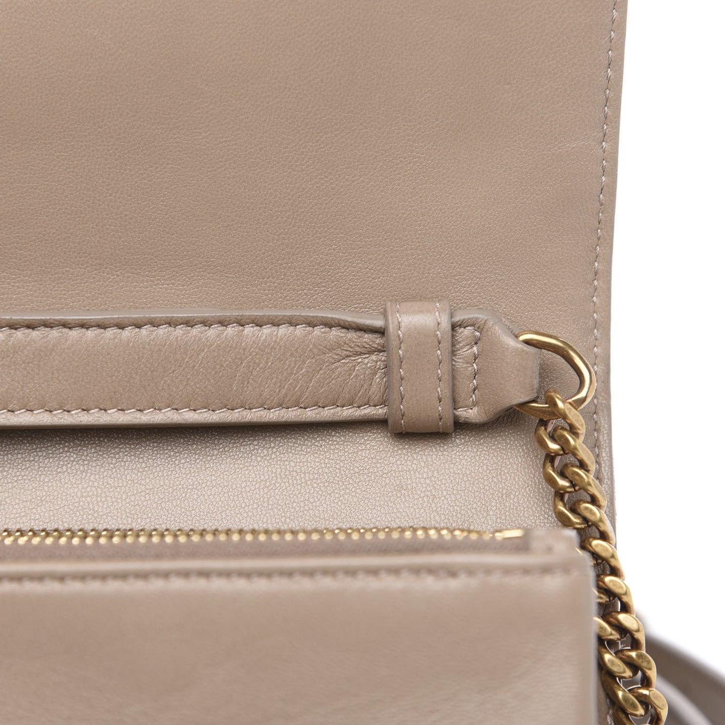 Lambskin Diamond Quilted Angie Chain Bag Dusty Grey