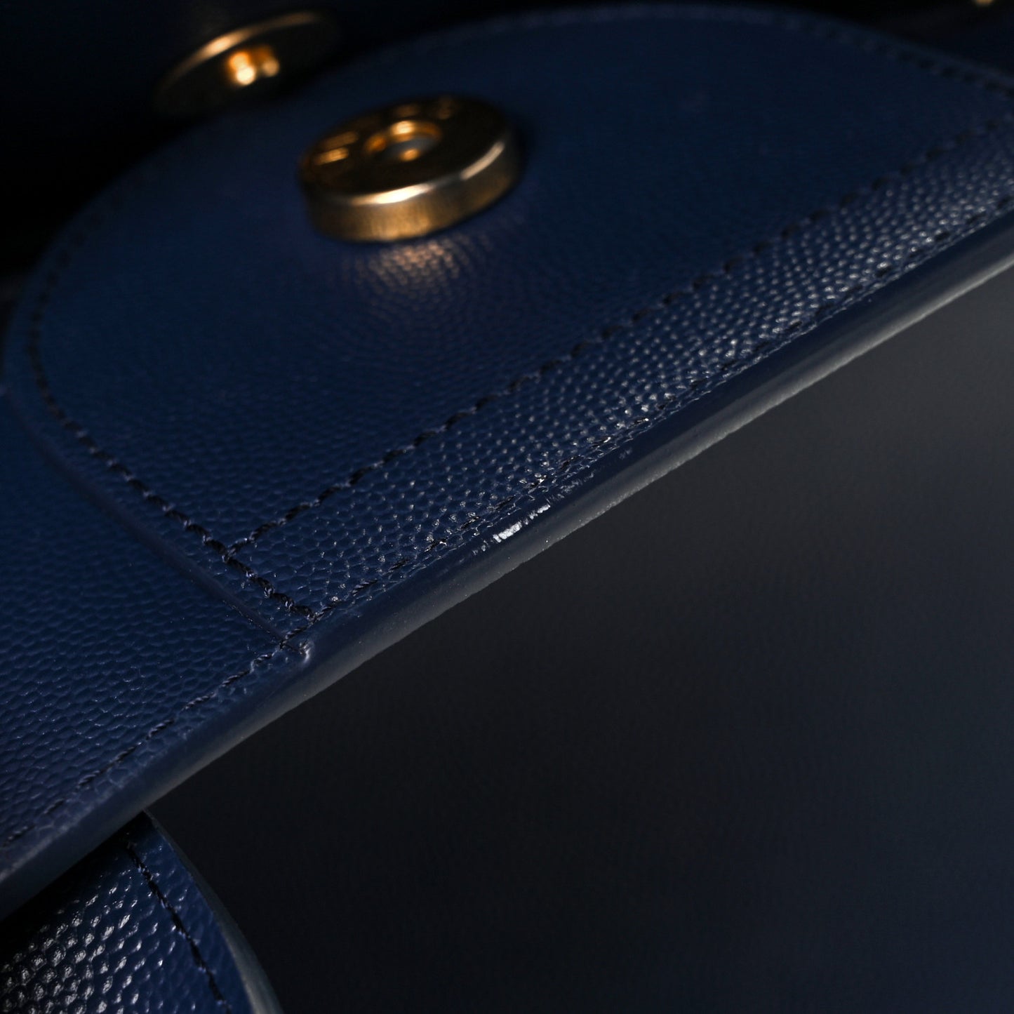 Caviar Small Studded Deauville Tote Navy