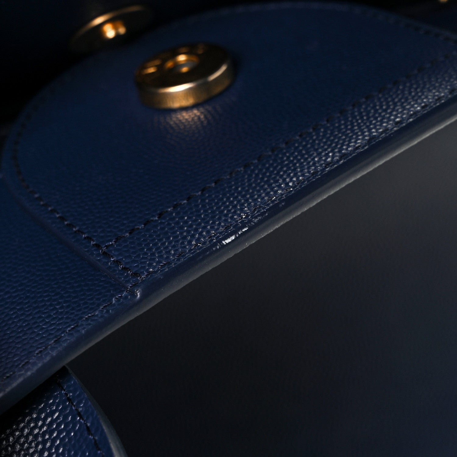 Chanel Caviar Small Studded Deauville Tote Navy 11 of 11