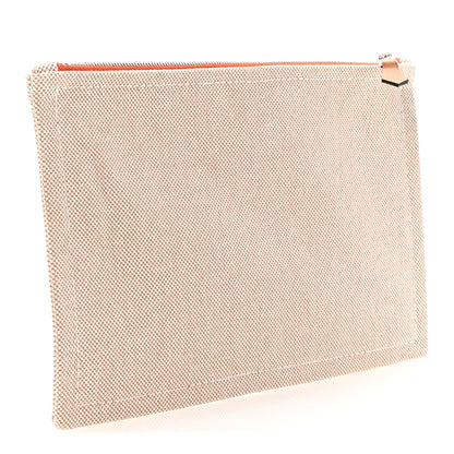 Hermes Toile Flat Yachting Pouch Orange 3 of 7